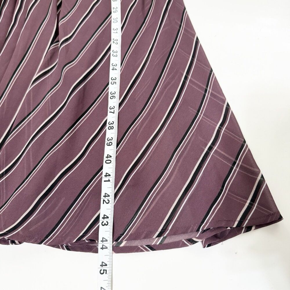 Torrid Mauve Purple Stripe Chiffon Midi Dress Pockets  Size 2X - Picture 10 of 10